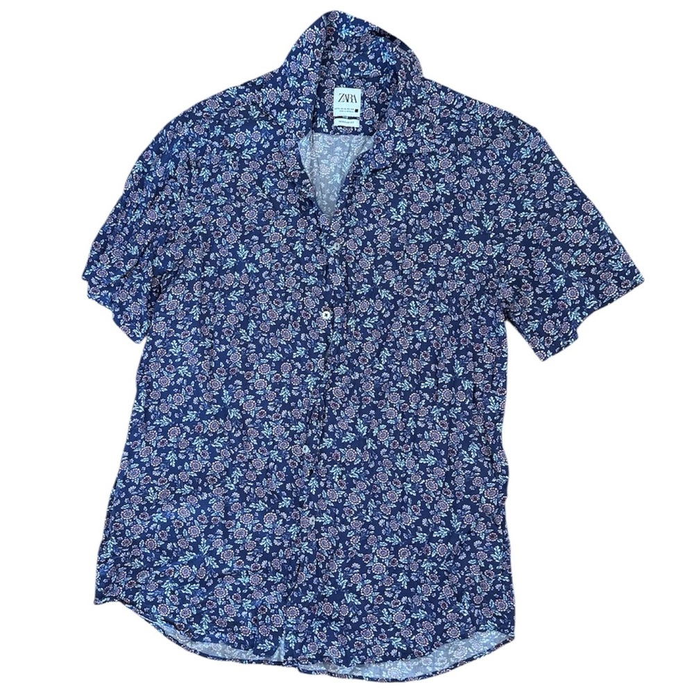 ZARA Men’s Floral Shortsleeved Button-up (XL)